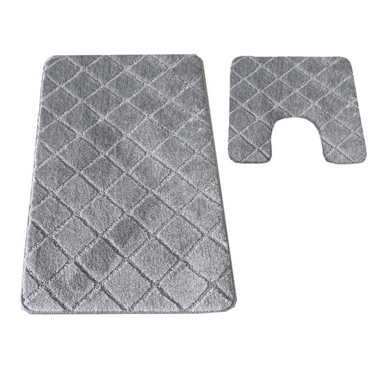 Komplet łazienkowy z wycięciem pod toaletę Montenegro - chłodna szarość