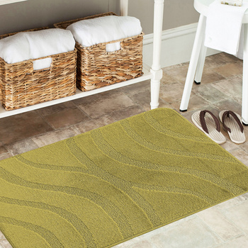 Komplet łazienkowy z wycięciem pod toaletę Montenegro Fale - khaki