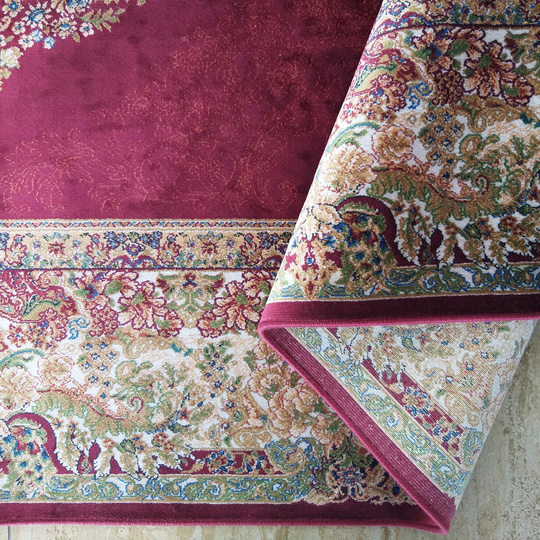 Wytworny dywan Qum Silk 01- bordowy