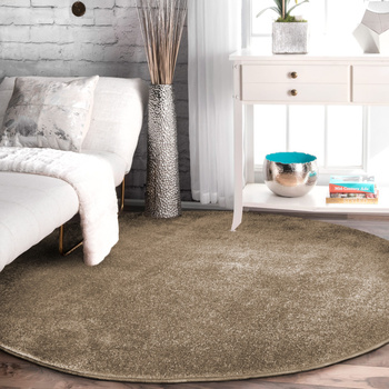 Dywan Premium koło jednolity beżowy