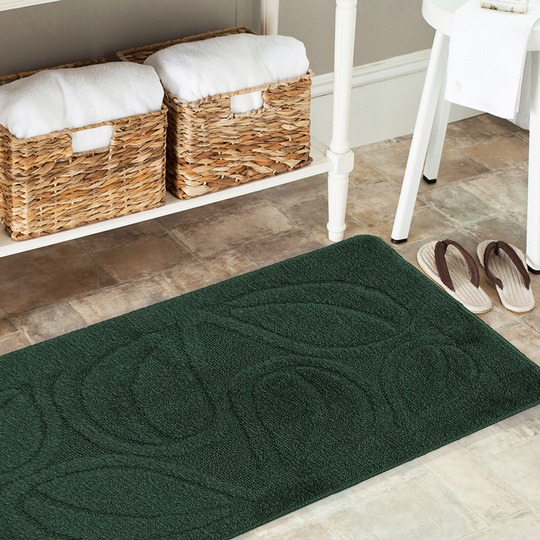 Komplet łazienkowy z wycięciem pod toaletę Montenegro Natura- ciemna zieleń