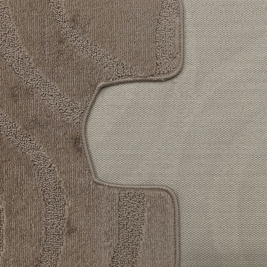 Komplet łazienkowy z wycięciem pod toaletę Montenegro Fale - cappuccino