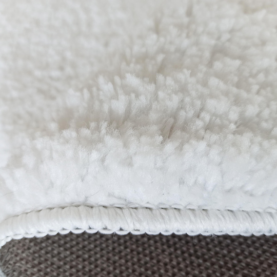 Dywan okrągły Kayoom - typu Shaggy nowoczesny, mięciutki - biały