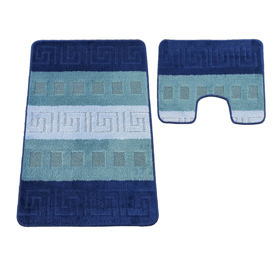 Komplet łazienkowy z wycięciem pod toaletę Montenegro XL Elite - niebieski