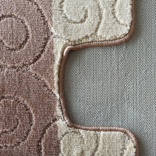 Komplet łazienkowy z wycięciem pod toaletę Montenegro Ślimaki- beżowy