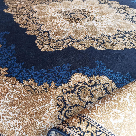 Wytworny dywan Qum Silk 02- granatowy