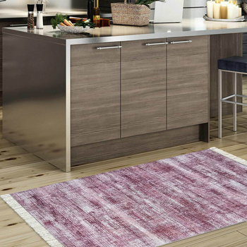 Antypoślizgowy dywan nowoczesny do kuchni - Universal 02 - do prania w pralce - lila