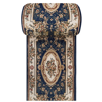 Chodnik Kashmir New 04 - granatowy - szerokość od 60 cm do 120 cm