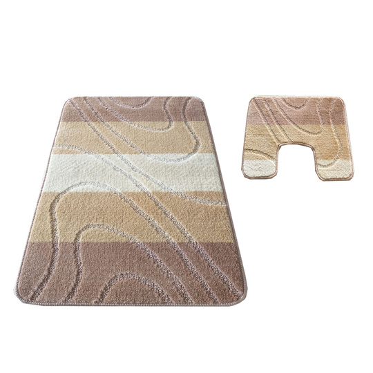 Komplet łazienkowy z wycięciem pod toaletę Montenegro 05 - beżowy