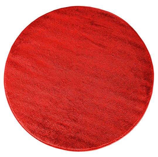 Dywan Premium koło jednolity czerwony