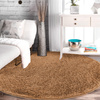 Dywan okrągły Kayoom - typu Shaggy nowoczesny, mięciutki - miodowy brąz