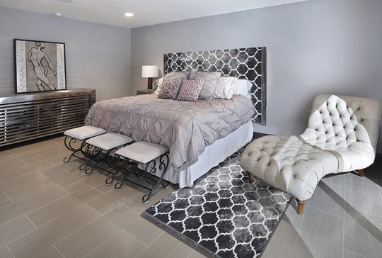 Dywan antypoślizgowy marokańska koniczyna Heos New 101 - czarny