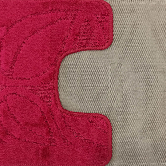 Komplet łazienkowy z wycięciem pod toaletę Montenegro Natura- malinowy