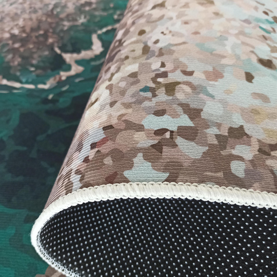 Komplet łazienkowy antypoślizgowy Heos New 111 - zielony- bez frędzli