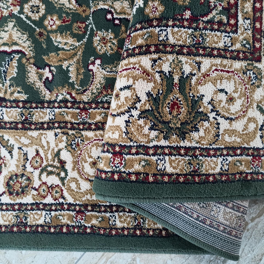 Chodnik Kashmir New 02 - zielony - szerokość od 60 cm do 120 cm