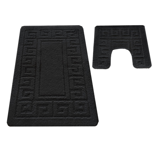 Komplet łazienkowy z wycięciem pod toaletę Montenegro GRECKI- black