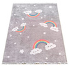 Dziecięcy dywan antypoślizgowy do prania-  Kids Play 142 tęcza