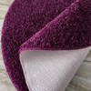 Dywan okrągły Kayoom - typu Shaggy nowoczesny, mięciutki - aubergine