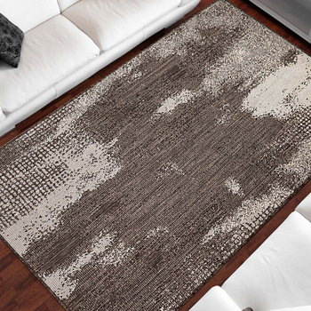 Nowoczesny dywan sznurkowy OUTDOOR dwustronny MODERN 10 brązowy