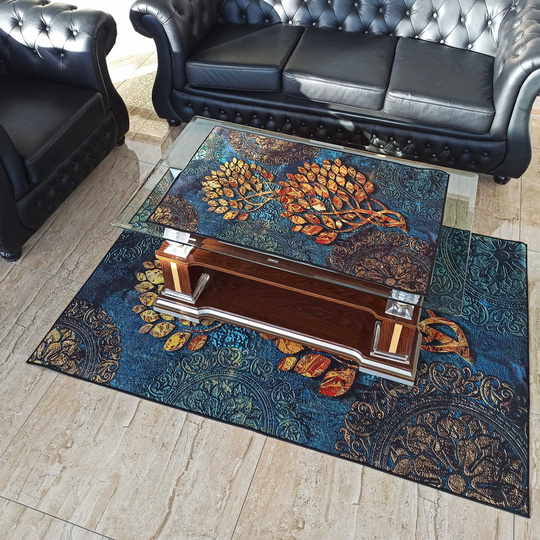 Komplet łazienkowy antypoślizgowy Heos New 125 drzewo szczęścia- bez frędzli