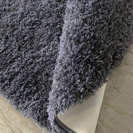 Dywan okrągły Kayoom Soft - typu Shaggy nowoczesny, mięciutki - opal grey