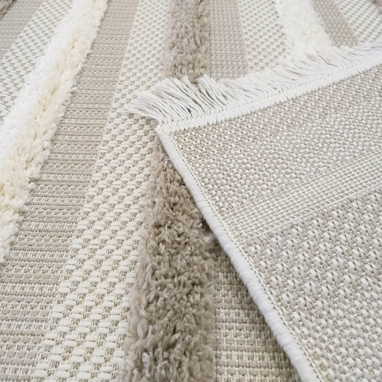 Nowoczesny dywan sznurkowy OUTDOOR- MATRIX 03- piaskowy beż