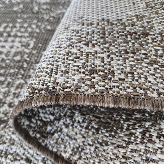 Nowoczesny chodnik sznurkowy OUTDOOR PATIO 10 - brązowy - szerokość od 60 cm do 120 cm