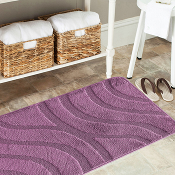 Komplet łazienkowy z wycięciem pod toaletę Montenegro Fale - słodka wiśnia