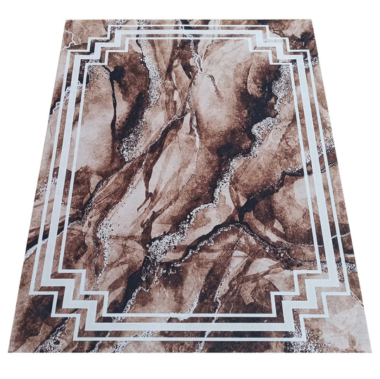 Wycieraczka dywanowa, wewnętrzna, antypoślizgowa Heos New 118 - brązowy- 60x100 cm