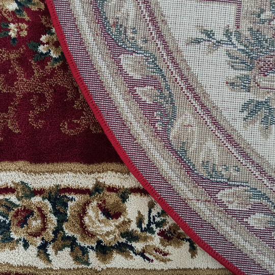 Dywan ekskluzywny czerwony Kashmir New 04 owalny