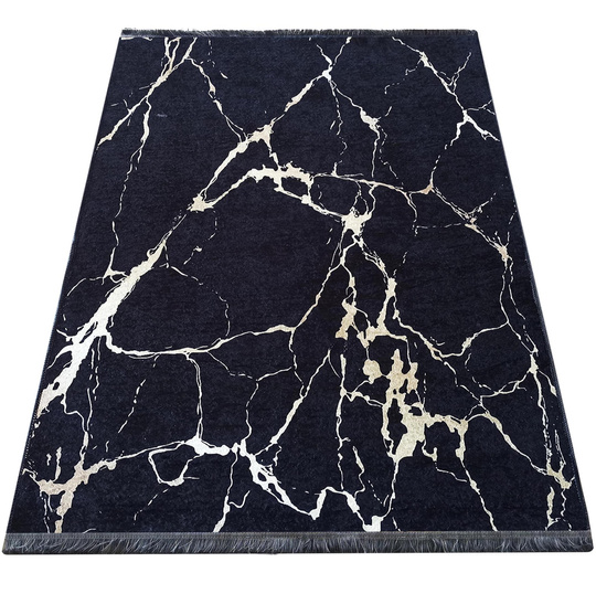 Dywan nowoczesny Opal 100- czarno- złoty