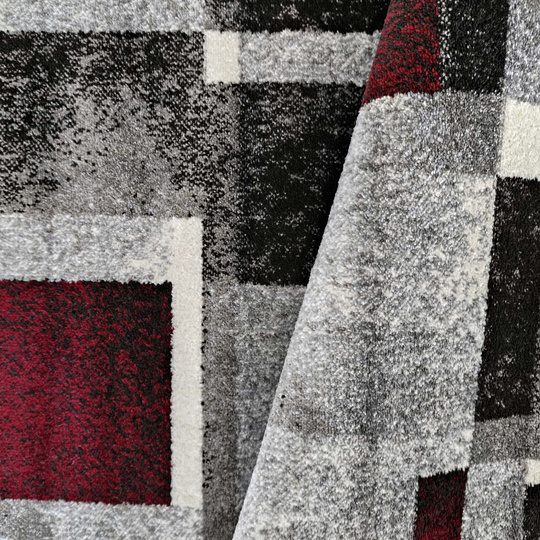 Dywan nowoczesny KOLORADO 09 szaro -bordowy