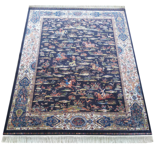 Wytworny dywan Qum Silk 10- granatowy