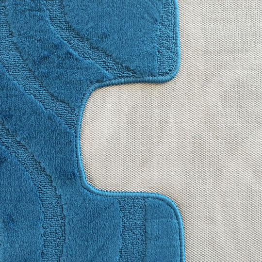 Komplet łazienkowy z wycięciem pod toaletę Montenegro Fale - morski