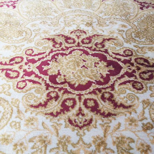 Wytworny dywan Qum Silk 02- bordowo- beżowy