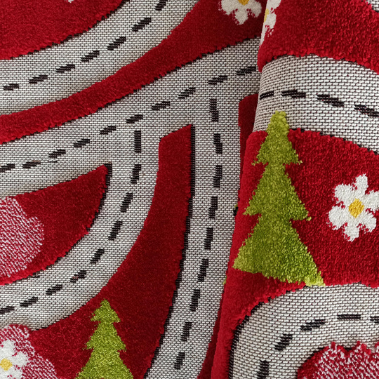 Sensoryczny dywan dziecięcy Color Kids 02- Czerwony