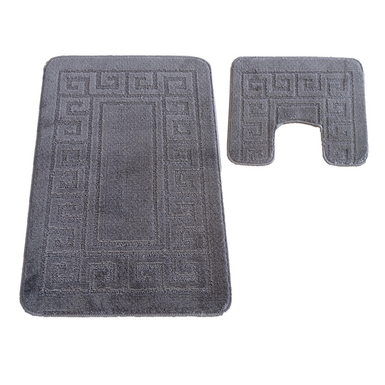 Komplet łazienkowy z wycięciem pod toaletę Montenegro GRECKI- grafitowy