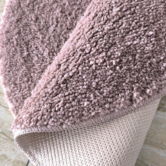 Dywan okrągły Kayoom - typu Shaggy nowoczesny, mięciutki -pudrowy róż