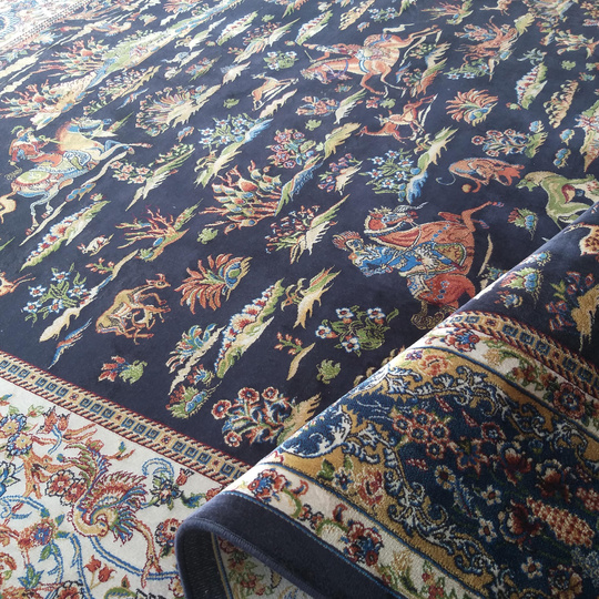 Wytworny dywan Qum Silk 10- granatowy