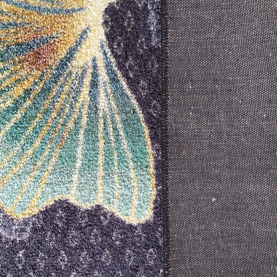 Dywan nowoczesny Argentum 10 - czarny - liście