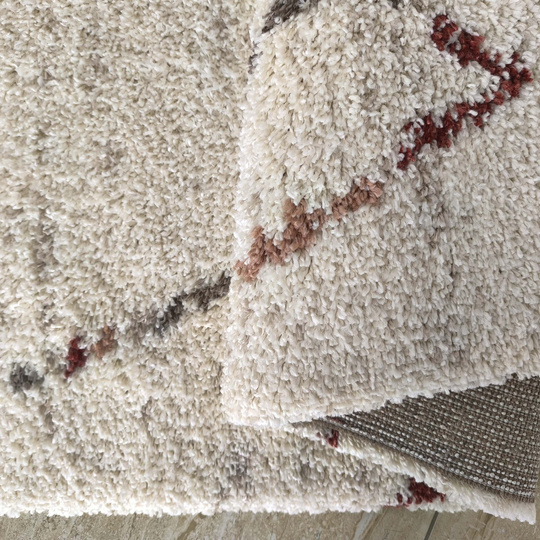 Dywan nowoczesny mięciutki Santo 04 - typu Shaggy - ecru