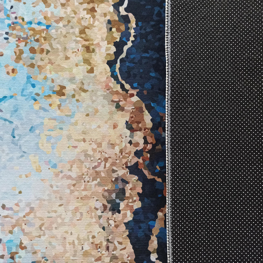 Dywan antypoślizgowy Heos New 111 - niebieski- bez frędzli