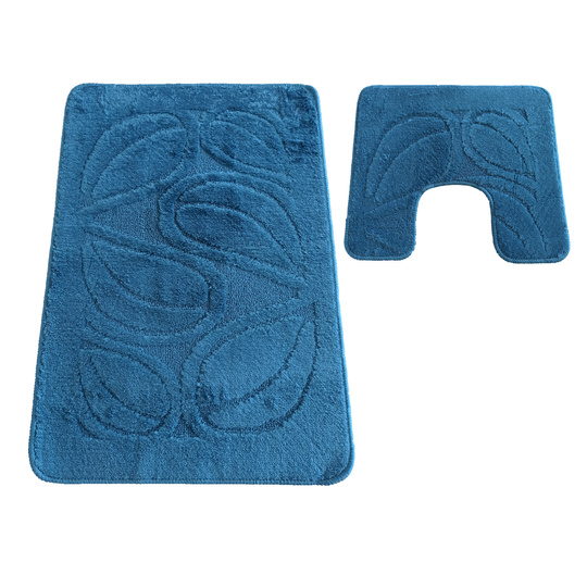 Komplet łazienkowy z wycięciem pod toaletę Montenegro Natura- niebieski