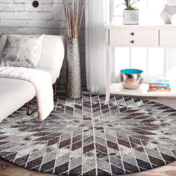 Okrągły dywan nowoczesny Pula 10 brązowy