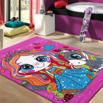 Dywan dla dzieci Diamond 115 Księżniczka - Różowy