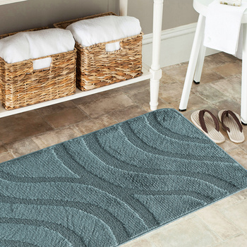 Komplet łazienkowy z wycięciem pod toaletę Montenegro Fale - Pers blue