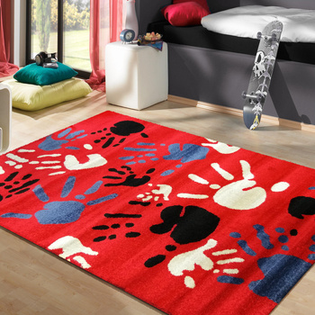 Dywan dla dziecka Smyk czerwony - rączki 