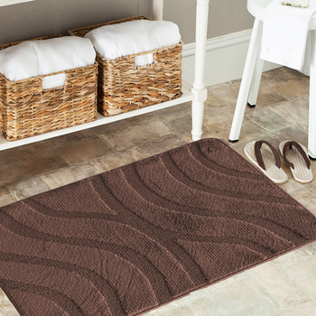 Komplet łazienkowy z wycięciem pod toaletę Montenegro Fale - umbra brown