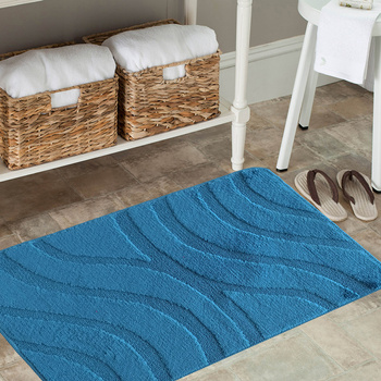 Komplet łazienkowy z wycięciem pod toaletę Montenegro Fale - morski