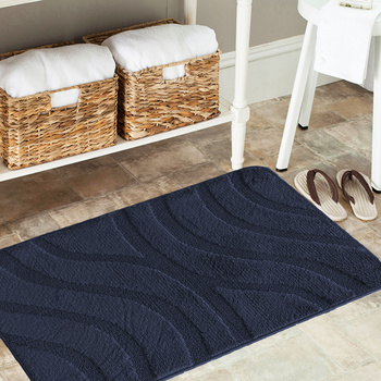 Komplet łazienkowy z wycięciem pod toaletę Montenegro Fale - szafir